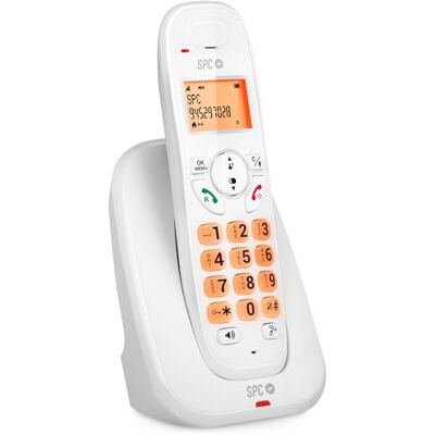 SPC Kairo Schnurloses Telefon, beleuchtete Tasten/Display, Weiß SPC Kairo Schnurloses Telefon, beleuchtete Tasten/Display, Weiß