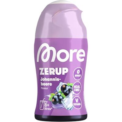 MORE NUTRITION MORE Zerup, Johannisbeere, 65 ml, für bis zu 8 l Fertiggetränk, zuckerfreier Sirup mit u.a. echten Fruchtextrakten, vegan, zero Kalorien made in Germany MORE NUTRITION MORE Zerup, Johannisbeere, 65 ml, für bis zu 8 l Fertiggetränk, zuckerfreier Sirup mit u.a. echten Fruchtextrakten, vegan, zero Kalorien made in Germany