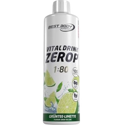 Best Body Nutrition ZEROP Vital Zuckerfreies Getränkekonzentrat Sirup Grüntee-Limette Ohne Aspartam 500 ml ergibt 40 L Getränk Fitness Drink mit Vitaminen B1 B6 Niacin Kalorienarm Wassersprudler Best Body Nutrition ZEROP Vital Zuckerfreies Getränkekonzentrat Sirup Grüntee-Limette Ohne Aspartam 500 ml ergibt 40 L Getränk Fitness Drink mit Vitaminen B1 B6 Niacin Kalorienarm Wassersprudler