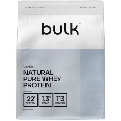 BULK POWDERS Bulk Natürliches reines Molkeproteinkonzentrat, Vanille, 500 g gesüßt mit Stevia BULK POWDERS Bulk Natürliches reines Molkeproteinkonzentrat, Vanille, 500 g gesüßt mit Stevia