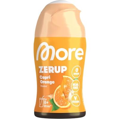 MORE NUTRITION MORE Zerup, Capri Orange, 65 ml, für bis zu 8 l Fertiggetränk, zuckerfreier Sirup mit u.a. echten Fruchtextrakten, vegan, zero Kalorien made in Germany MORE NUTRITION MORE Zerup, Capri Orange, 65 ml, für bis zu 8 l Fertiggetränk, zuckerfreier Sirup mit u.a. echten Fruchtextrakten, vegan, zero Kalorien made in Germany