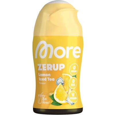 MORE NUTRITION MORE Zerup, Lemon Iced Tea, 65 ml, für bis zu 8 l Fertiggetränk Zuckerfreier Sirup mit u.a. echten Fruchtextrakten, vegan, zero Kalorien made in Germany MORE NUTRITION MORE Zerup, Lemon Iced Tea, 65 ml, für bis zu 8 l Fertiggetränk Zuckerfreier Sirup mit u.a. echten Fruchtextrakten, vegan, zero Kalorien made in Germany