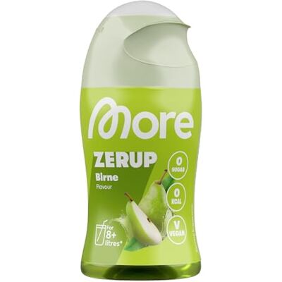 MORE NUTRITION More Zerup, Birne, 65 ml, für bis zu 8 l Fertiggetränk Zuckerfreier Sirup mit u.a. echten Fruchtextrakten, vegan, zero Kalorien made in Germany MORE NUTRITION More Zerup, Birne, 65 ml, für bis zu 8 l Fertiggetränk Zuckerfreier Sirup mit u.a. echten Fruchtextrakten, vegan, zero Kalorien made in Germany