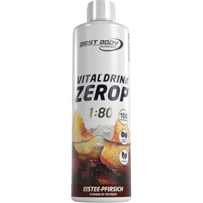 Best Body Nutrition ZEROP Vital Zuckerfreies Getränkekonzentrat Sirup Eistee-Pfirsich Ohne Aspartam 500 ml ergibt 40 L Getränk Fitness Drink mit Vitaminen B1 B6 Niacin Kalorienarm Wassersprudler Best Body Nutrition ZEROP Vital Zuckerfreies Getränkekonzentrat Sirup Eistee-Pfirsich Ohne Aspartam 500 ml ergibt 40 L Getränk Fitness Drink mit Vitaminen B1 B6 Niacin Kalorienarm Wassersprudler