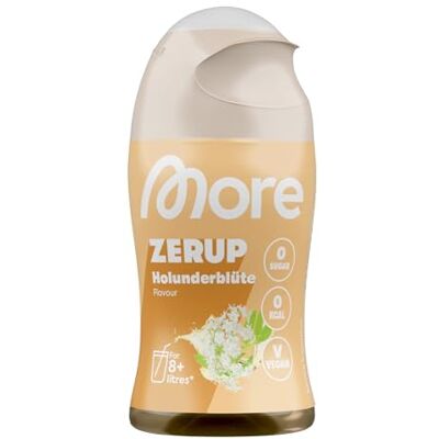MORE NUTRITION MORE Zerup, Holunderblüte, 65 ml, für bis zu 8 l Fertiggetränk, zuckerfreier Sirup mit u.a. echten Fruchtextrakten, vegan, zero Kalorien made in Germany MORE NUTRITION MORE Zerup, Holunderblüte, 65 ml, für bis zu 8 l Fertiggetränk, zuckerfreier Sirup mit u.a. echten Fruchtextrakten, vegan, zero Kalorien made in Germany