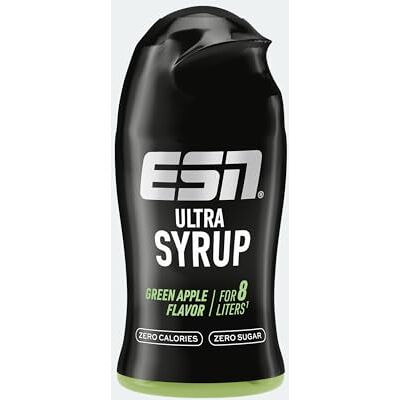 ESN Ultra Syrup, Green Apple, 65 ml, für 8 l Fertiggetränk Zuckerfreier Sirup, hochkonzentriert, zero Kalorien made in Germany ESN Ultra Syrup, Green Apple, 65 ml, für 8 l Fertiggetränk Zuckerfreier Sirup, hochkonzentriert, zero Kalorien made in Germany