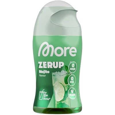 MORE NUTRITION MORE Zerup, Mojito, 65 ml, für bis zu 8 l Fertiggetränk, zuckerfreier Sirup mit u.a. echten Fruchtextrakten, vegan, zero Kalorien made in Germany MORE NUTRITION MORE Zerup, Mojito, 65 ml, für bis zu 8 l Fertiggetränk, zuckerfreier Sirup mit u.a. echten Fruchtextrakten, vegan, zero Kalorien made in Germany
