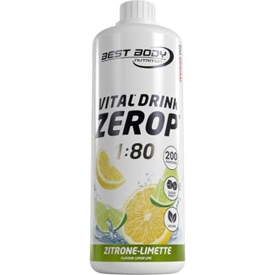 Best Body Nutrition ZEROP Vital Zuckerfreies Getränkekonzentrat Sirup Zitrone-Limette Ohne Aspartam 500 ml ergibt 40 L Getränk Fitness Drink mit Vitaminen B1 B6 Niacin Kalorienarm Wassersprudler Best Body Nutrition ZEROP Vital Zuckerfreies Getränkekonzentrat Sirup Zitrone-Limette Ohne Aspartam 500 ml ergibt 40 L Getränk Fitness Drink mit Vitaminen B1 B6 Niacin Kalorienarm Wassersprudler