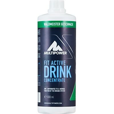 Multipower Fit Active Drink Konzentrat – Konzentrat zur Herstellung zuckerfreier Fitness Getränke für Sportler und zum Muskelaufbau – Waldmeister Geschmack – 1 x 1 l Multipower Fit Active Drink Konzentrat – Konzentrat zur Herstellung zuckerfreier Fitness Getränke für Sportler und zum Muskelaufbau – Waldmeister Geschmack – 1 x 1 l
