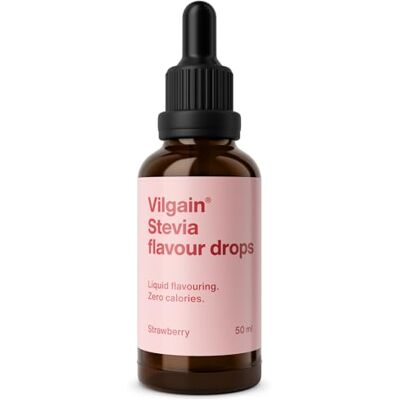 Vilgain Stevia Drops – natürlicher Süßstoff in 5 tollen Geschmacksrichtungen, ohne Kalorien, erhöht nicht den Blutzucker, Erdbeere Vilgain Stevia Drops – natürlicher Süßstoff in 5 tollen Geschmacksrichtungen, ohne Kalorien, erhöht nicht den Blutzucker, Erdbeere