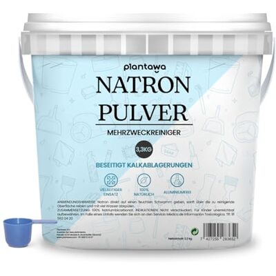 PLANTAWA Natron Pulver zur Reinigung 3,3kg Effektive Reinigungskraft für Haushalt und Küche Natron Pulver ohne chemische Zusätze Vielseitig einsetzbar für gründliche Sauberkeit PLANTAWA Natron Pulver zur Reinigung 3,3kg Effektive Reinigungskraft für Haushalt und Küche Natron Pulver ohne chemische Zusätze Vielseitig einsetzbar für gründliche Sauberkeit