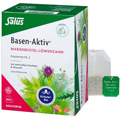 Salus Basen-Aktiv Mariendistel Löwenzahn Tee 1x 40 Filterbeutel Kräutertee Nr. 2 Tee Qualität seit 1916 mit wertvollen Früchten und Wurzeln – zarte Bitternote Bio (72 g) Salus Basen-Aktiv Mariendistel Löwenzahn Tee 1x 40 Filterbeutel Kräutertee Nr. 2 Tee Qualität seit 1916 mit wertvollen Früchten und Wurzeln – zarte Bitternote Bio (72 g)