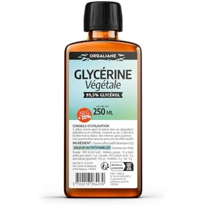 Orgaliane Pflanzliches Glycerin, 250 ml – 100% pflanzlich Orgaliane Pflanzliches Glycerin, 250 ml – 100% pflanzlich