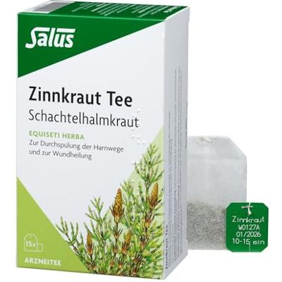 Salus Zinnkraut Tee 1x 15 Filterbeutel Arzneitee Schachtelhalmkraut Equiseti herba zur Durchspülung der Harnwege und zur Wundheilung bio (30 g) Salus Zinnkraut Tee 1x 15 Filterbeutel Arzneitee Schachtelhalmkraut Equiseti herba zur Durchspülung der Harnwege und zur Wundheilung bio (30 g)