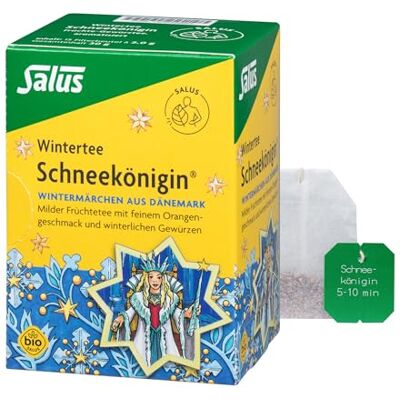 Salus Wintertee Schneekönigin 1x 15 Filterbeutel (30g) Bio-Früchte-Gewürztee mit feinem Orangengeschmack und winterlichen Gewürzen Salus Wintertee Schneekönigin 1x 15 Filterbeutel (30g) Bio-Früchte-Gewürztee mit feinem Orangengeschmack und winterlichen Gewürzen