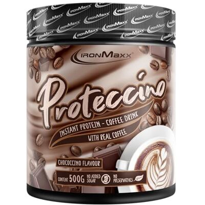 IronMaxx Proteccino Chocolate 500g Dose Protein Kaffee mit echtem Kaffee-Extrakt und Koffein Ohne Zuckerzusatz und Konservierungsstoffe IronMaxx Proteccino Chocolate 500g Dose Protein Kaffee mit echtem Kaffee-Extrakt und Koffein Ohne Zuckerzusatz und Konservierungsstoffe