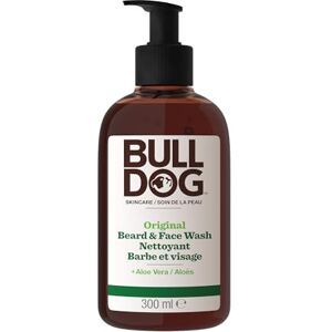 BULLDOG SKINCARE 2-in-1 Bart- und Gesichtsreiniger für Männer, 300 ml, angereichert mit Aloe Vera, für alle Barttypen, entfernt Schmutz und Talg. BULLDOG SKINCARE 2-in-1 Bart- und Gesichtsreiniger für Männer, 300 ml, angereichert mit Aloe Vera, für alle Barttypen, entfernt Schmutz und Talg.