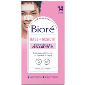 Bioré Biore Tiefenreinigende Clear-up Strips 1 x 14 Stück Gesicht (7 Strips) und Nase (7 Strips) – Entfernen Mitesser und Unreinheiten von Gesicht und Nase Alle Hauttypen Bioré Biore Tiefenreinigende Clear-up Strips 1 x 14 Stück Gesicht (7 Strips) und Nase (7 Strips) – Entfernen Mitesser und Unreinheiten von Gesicht und Nase Alle Hauttypen