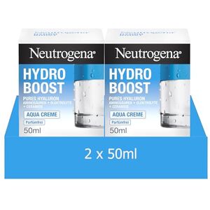Neutrogena Hydro Boost Aqua Creme, parfümfreie Gesichtscreme mit Hyaluronsäure, Aminosäuren, Elektrolyten & Ceramiden, intensive Gesichtspflege für glatte & geschmeidige Haut (2x50 ml) Neutrogena Hydro Boost Aqua Creme, parfümfreie Gesichtscreme mit Hyaluronsäure, Aminosäuren, Elektrolyten & Ceramiden, intensive Gesichtspflege für glatte & geschmeidige Haut (2x50 ml)