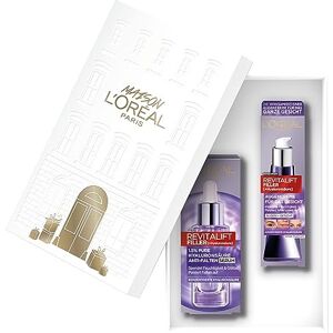 L'Oreal Paris L'Oréal Paris Gesichtspflegeset, Serum mit 1, 5% purer Hyaluronsäure und Vitamin C (30ml), Anti-Aging Augencreme mit Hyaluronsäure (30ml), Vitamin CG & E, Revitalift Filler L'Oreal Paris L'Oréal Paris Gesichtspflegeset, Serum mit 1, 5% purer Hyaluronsäure und Vitamin C (30ml), Anti-Aging Augencreme mit Hyaluronsäure (30ml), Vitamin CG & E, Revitalift Filler
