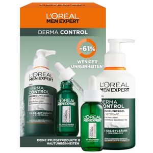 L'Oréal Men Expert Anti-Pickel Pflegeset für Männer, Geschenkset mit Waschgel und Serum für unreine Haut, Geschenke für Herren mit Salicylsäure & Niacinamide, Derma Control, 1 x 260 ml, 1 x 30 ml L'Oréal Men Expert Anti-Pickel Pflegeset für Männer, Geschenkset mit Waschgel und Serum für unreine Haut, Geschenke für Herren mit Salicylsäure & Niacinamide, Derma Control, 1 x 260 ml, 1 x 30 ml