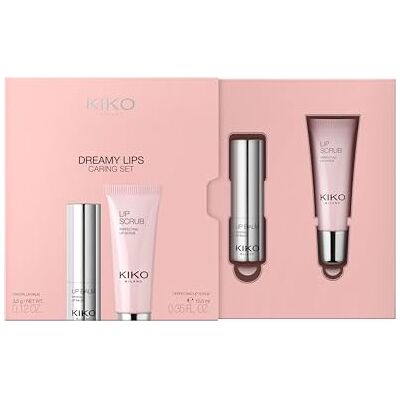 Kiko Milano Dreamy Lips Caring Set, Lippenpflegeset: Schimmernder Balsam Und Peeling Kiko Milano Dreamy Lips Caring Set, Lippenpflegeset: Schimmernder Balsam Und Peeling