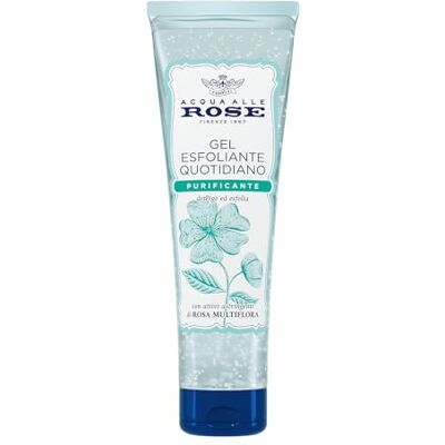 Acqua alle Rose , Tägliches Peeling-Gel für normale, Mischhaut oder fettige Haut, sanftes Gesichtspeeling mit verstrichenden Wirkstoffen aus Rose Multiflora, reinigt, peelt und reinigt, 150 ml Acqua alle Rose , Tägliches Peeling-Gel für normale, Mischhaut oder fettige Haut, sanftes Gesichtspeeling mit verstrichenden Wirkstoffen aus Rose Multiflora, reinigt, peelt und reinigt, 150 ml