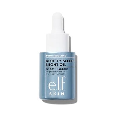 e.l.f. SKIN Youth Boosting Blue-ty Sleep Night Oil, Sanftes Nacht-Öl Fürs Gesicht, Nährt Die Haut, Leichte Formel, Vegan & Tierversuchsfrei e.l.f. SKIN Youth Boosting Blue-ty Sleep Night Oil, Sanftes Nacht-Öl Fürs Gesicht, Nährt Die Haut, Leichte Formel, Vegan & Tierversuchsfrei
