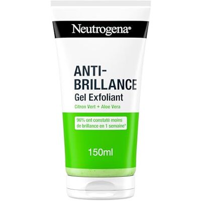 Neutrogena – Anti-Brillance Peeling-Gel (150 ml Tube) – Limette und Aloe Vera Gesichtspeeling – 96% haben weniger Glanz in 1 Woche festgestellt Neutrogena – Anti-Brillance Peeling-Gel (150 ml Tube) – Limette und Aloe Vera Gesichtspeeling – 96% haben weniger Glanz in 1 Woche festgestellt