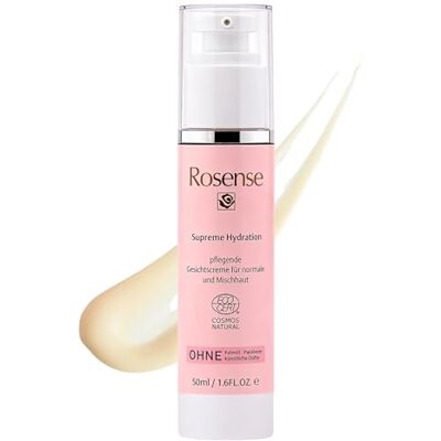 Rosense Gesichtscreme 50ml für normale & Mischhaut mit Rosen-Komplex & Hyaluronsäure – Anti Falten Feuchtigkeitscreme von , ECOCERT Naturkosmetik zertifiziert, vegan & dermatologisch bestätigt Rosense Gesichtscreme 50ml für normale & Mischhaut mit Rosen-Komplex & Hyaluronsäure – Anti Falten Feuchtigkeitscreme von , ECOCERT Naturkosmetik zertifiziert, vegan & dermatologisch bestätigt