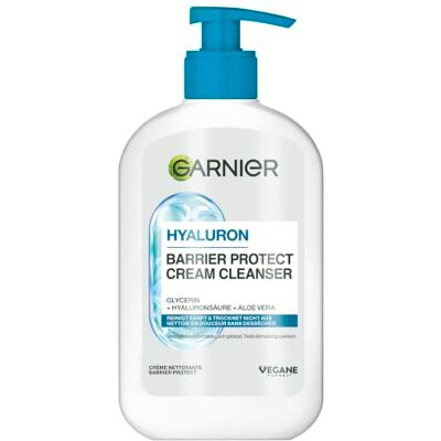 Garnier Hyaluron Barrier Protect Cream Cleanser: Sanfte Gesichtsreinigung mit Hyaluronsäure, Aloe Vera & Glycerin ohne Austrocknen – für eine geschützte Hautbarriere, für empfindliche Haut geeignet Garnier Hyaluron Barrier Protect Cream Cleanser: Sanfte Gesichtsreinigung mit Hyaluronsäure, Aloe Vera & Glycerin ohne Austrocknen – für eine geschützte Hautbarriere, für empfindliche Haut geeignet