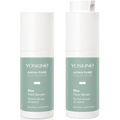 Yoskine Japan Pure Rice Infusion Reis-Gesichtsserum mit Reisferment, Beta-Glucan, Präbiotika und Reisprotein, feuchtigkeitsspendendes Serum für alle Hauttypen, 30 ml Yoskine Japan Pure Rice Infusion Reis-Gesichtsserum mit Reisferment, Beta-Glucan, Präbiotika und Reisprotein, feuchtigkeitsspendendes Serum für alle Hauttypen, 30 ml