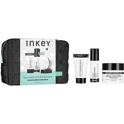 The INKEY List You Need to Build Barriers Skincare Gift Set, Oat Cleansing Balm + Ectoin Hydro-Barrier Serum + Bio-Active Ceramide Moisturiser, Strengthen, Repair & Hydrate Skin, Helps Dry Skin The INKEY List You Need to Build Barriers Skincare Gift Set, Oat Cleansing Balm + Ectoin Hydro-Barrier Serum + Bio-Active Ceramide Moisturiser, Strengthen, Repair & Hydrate Skin, Helps Dry Skin