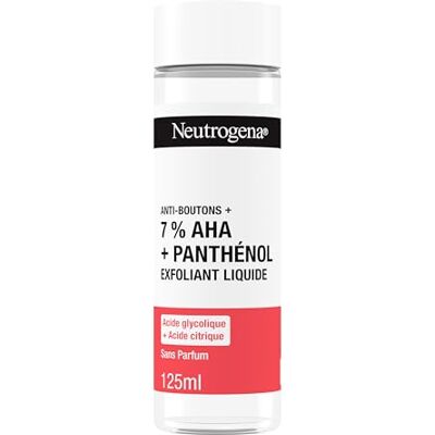 Neutrogena Anti-Button Flüssiges Peeling + 7% AHA + Panthenol (125 ml) – Anti-Pickel-Gesichtspflege mit Glykolsäure + Zitronensäure – Peeling für zu Akne neigende Haut ohne Parfüm Neutrogena Anti-Button Flüssiges Peeling + 7% AHA + Panthenol (125 ml) – Anti-Pickel-Gesichtspflege mit Glykolsäure + Zitronensäure – Peeling für zu Akne neigende Haut ohne Parfüm