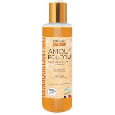 PROPOS'NATURE AMOU'ROUCOU Bio-Abschminköl, Roucoal, Vitamin E, Pflaumenmandel, Anti-Aging & Glanz, hergestellt in Frankreich, 125 ml PROPOS'NATURE AMOU'ROUCOU Bio-Abschminköl, Roucoal, Vitamin E, Pflaumenmandel, Anti-Aging & Glanz, hergestellt in Frankreich, 125 ml