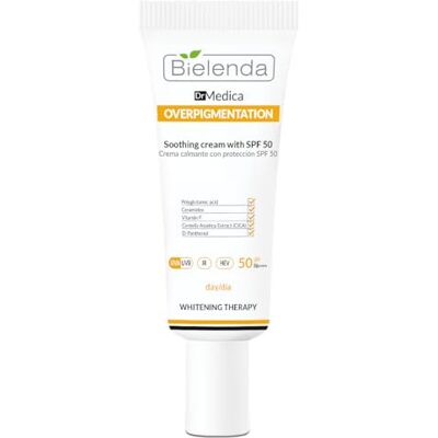 Bielenda Dr Medica Overpigmentation Beruhigende Creme mit Lichtschutzfaktor SPF 50 für den Tag, 50 ml Bielenda Dr Medica Overpigmentation Beruhigende Creme mit Lichtschutzfaktor SPF 50 für den Tag, 50 ml