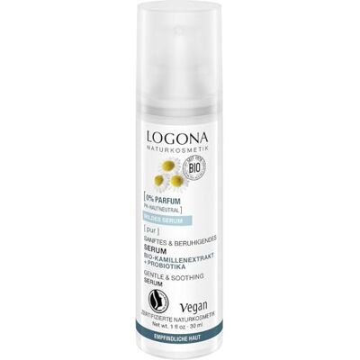 LOGONA Naturkosmetik PUR Sanftes & beruhigendes Serum Bio-Kamillenextrakt & Probiotika, pH-hautneutrale Feuchtigkeitspflege für empfindliche Haut, veganes Hautpflegeserum, 30ml LOGONA Naturkosmetik PUR Sanftes & beruhigendes Serum Bio-Kamillenextrakt & Probiotika, pH-hautneutrale Feuchtigkeitspflege für empfindliche Haut, veganes Hautpflegeserum, 30ml