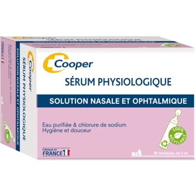 Cooper Physiologisches Serum – Nase und Augen waschen – tägliche Hygiene – für die ganze Familie – hergestellt in Frankreich – Box mit 30 Einzeldosen, weiß, 5 ml (1 Stück) Cooper Physiologisches Serum – Nase und Augen waschen – tägliche Hygiene – für die ganze Familie – hergestellt in Frankreich – Box mit 30 Einzeldosen, weiß, 5 ml (1 Stück)