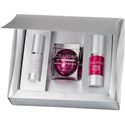 Cellstar ® Beauty Box – Premium Anti-Aging Gesichtspflege-Set mit Intense Lifting Cream, Serum & Eye Cream – Feuchtigkeitsspendende Pflege reife Haut – Gatuline, Kalinat DNA & Hyaluronsäure Cellstar ® Beauty Box – Premium Anti-Aging Gesichtspflege-Set mit Intense Lifting Cream, Serum & Eye Cream – Feuchtigkeitsspendende Pflege reife Haut – Gatuline, Kalinat DNA & Hyaluronsäure