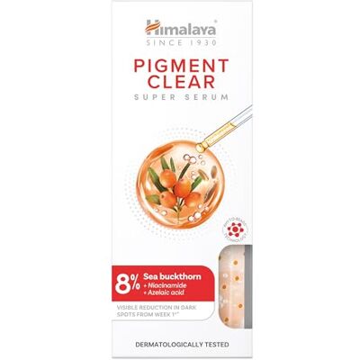 Himalaya Super Serum Pigment Clear Azelainsäure & Niacinamid Aufhellendes Gesichtsserum mit Sanddorn für dunkle Flecken, Hyperpigmentierung und einen ebenmäßigen Hautton, 30ml Himalaya Super Serum Pigment Clear Azelainsäure & Niacinamid Aufhellendes Gesichtsserum mit Sanddorn für dunkle Flecken, Hyperpigmentierung und einen ebenmäßigen Hautton, 30ml