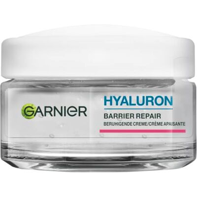 Garnier Hyaluron Barrier Repair: Beruhigende Gesichtscreme für empfindliche Haut, 48h Feuchtigkeit & Regeneration der Hautbarriere mit Sheabutter, Hyaluronsäure & Aloe Vera, Tages- & Nachtcreme, 50ml Garnier Hyaluron Barrier Repair: Beruhigende Gesichtscreme für empfindliche Haut, 48h Feuchtigkeit & Regeneration der Hautbarriere mit Sheabutter, Hyaluronsäure & Aloe Vera, Tages- & Nachtcreme, 50ml