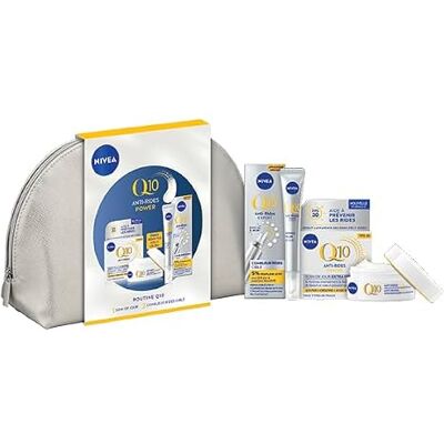 NIVEA NVIS Federmappe Q10 Combi Falten + Tag FPS30 Faltenfüller Serum (15 ml) und Tagescreme LSF 30 (50 ml) mit Kulturbeutel NIVEA NVIS Federmappe Q10 Combi Falten + Tag FPS30 Faltenfüller Serum (15 ml) und Tagescreme LSF 30 (50 ml) mit Kulturbeutel