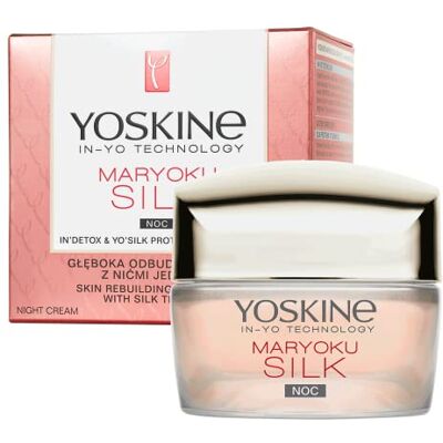 Yoskine Maryoku Seiden Nachtcreme Rebuilding Behandlung für strahlende Haut mit Seidenfäden 50ml Yoskine Maryoku Seiden Nachtcreme Rebuilding Behandlung für strahlende Haut mit Seidenfäden 50ml