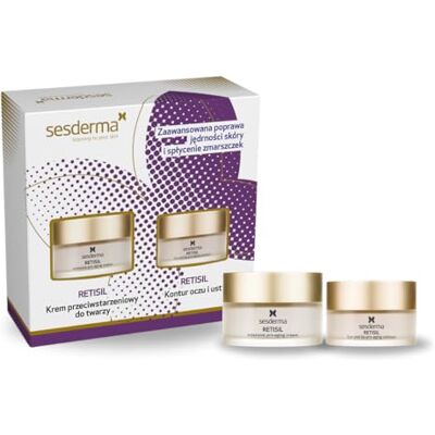 SESDERMA RETISIL Geschenkset Anti-Aging Gesichtscreme 50 ml + Augen- & Lippenkontur 30 ml Mit Retinoid HPR, Hyaluronsäure & Wachstumsfaktoren Regenerierende Pflege gegen Falten SESDERMA RETISIL Geschenkset Anti-Aging Gesichtscreme 50 ml + Augen- & Lippenkontur 30 ml Mit Retinoid HPR, Hyaluronsäure & Wachstumsfaktoren Regenerierende Pflege gegen Falten