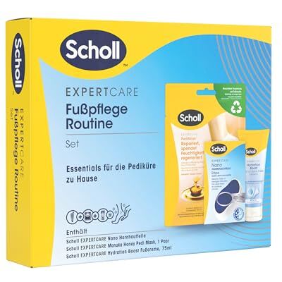 Dr. Scholl's Scholl Beauty Routine Set – Manuka Honig Fußmasken-Socken, ExpertCare Fußfeile bei harter Haut & ExpertCare Hydration Boost Fußcreme 75ml – Fuß Pediküre Set, Geschenk für Frauen Dr. Scholl's Scholl Beauty Routine Set – Manuka Honig Fußmasken-Socken, ExpertCare Fußfeile bei harter Haut & ExpertCare Hydration Boost Fußcreme 75ml – Fuß Pediküre Set, Geschenk für Frauen