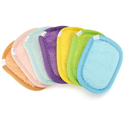 Romon Abschminkpads Waschbar, Wiederverwendbare Wattepads, 7 Stück Mehrfarbig, 10x8cm für Alle Hauttypen, Gesichtsreinigung für Reise und Zuhause Romon Abschminkpads Waschbar, Wiederverwendbare Wattepads, 7 Stück Mehrfarbig, 10x8cm für Alle Hauttypen, Gesichtsreinigung für Reise und Zuhause