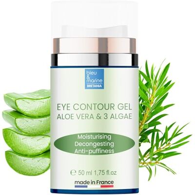 bleu & marine Bretania bleumarine Bretania Hydroaktive Augenpflege Gel 50ml Mit Aloe Vera und Algen Reduziert Tränensäcke Hautberuhigend und Feuchtigkeitsspendend Ökologischer Anbau, Made in France bleu & marine Bretania bleumarine Bretania Hydroaktive Augenpflege Gel 50ml Mit Aloe Vera und Algen Reduziert Tränensäcke Hautberuhigend und Feuchtigkeitsspendend Ökologischer Anbau, Made in France