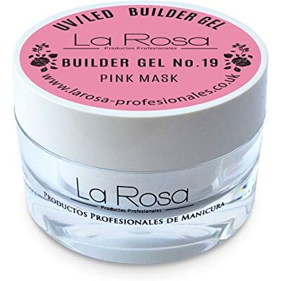 La Rosa Productos Profesionales La Rosa BUILDER Rosa Aufbaugel für UV Lampen, Aufbaugel für UV Lampen – 30 ml, Aufbaugel für Nägel, UV/LED, flexibel und mitteldick, sehr gute Klebeeigenschaften (Rosa Maske) La Rosa Productos Profesionales La Rosa BUILDER Rosa Aufbaugel für UV Lampen, Aufbaugel für UV Lampen – 30 ml, Aufbaugel für Nägel, UV/LED, flexibel und mitteldick, sehr gute Klebeeigenschaften (Rosa Maske)