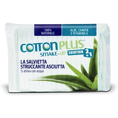 Cottonplus Cotton Plus SMAKE-UP ALOE VERA MAXI 40 Stück Natürliches Werkzeug! Patentierte trockene Make-up-Entferner-Tücher, ohne Konservierungsstoffe, 100% natürlich! Cottonplus Cotton Plus SMAKE-UP ALOE VERA MAXI 40 Stück Natürliches Werkzeug! Patentierte trockene Make-up-Entferner-Tücher, ohne Konservierungsstoffe, 100% natürlich!