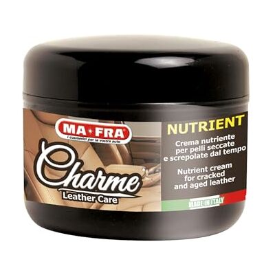 Mafra , Charme Nutrient, Pflegende und reinigende Creme für Autoinnenräume aus Leder, ideal für die Reinigung, reduziert Falten und Verfärbungen, Anti-Aging-Effekt, 150-ml-Packung. Mafra , Charme Nutrient, Pflegende und reinigende Creme für Autoinnenräume aus Leder, ideal für die Reinigung, reduziert Falten und Verfärbungen, Anti-Aging-Effekt, 150-ml-Packung.